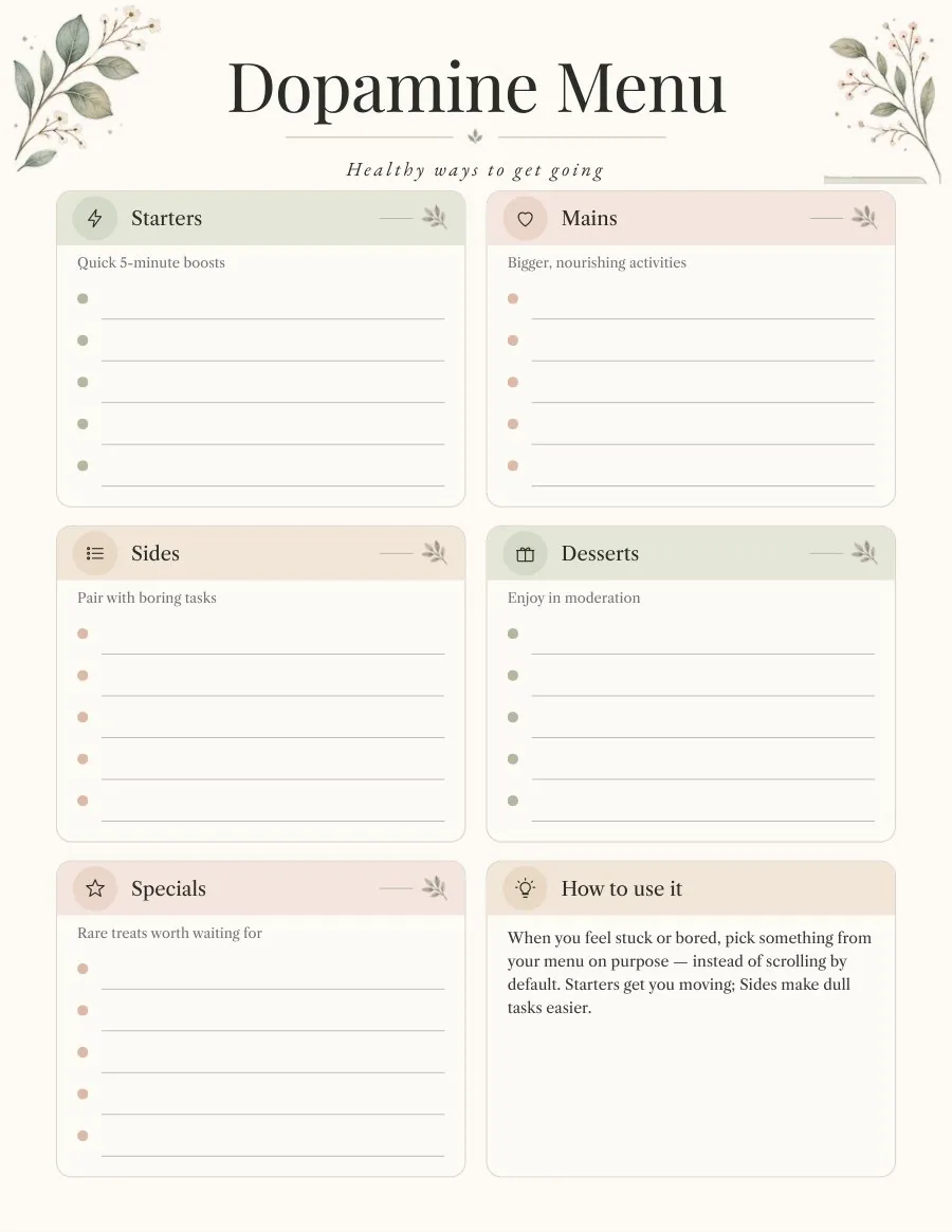 Dopamine Menu